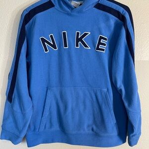 Nike blue and black hoodie. Boys large size 14